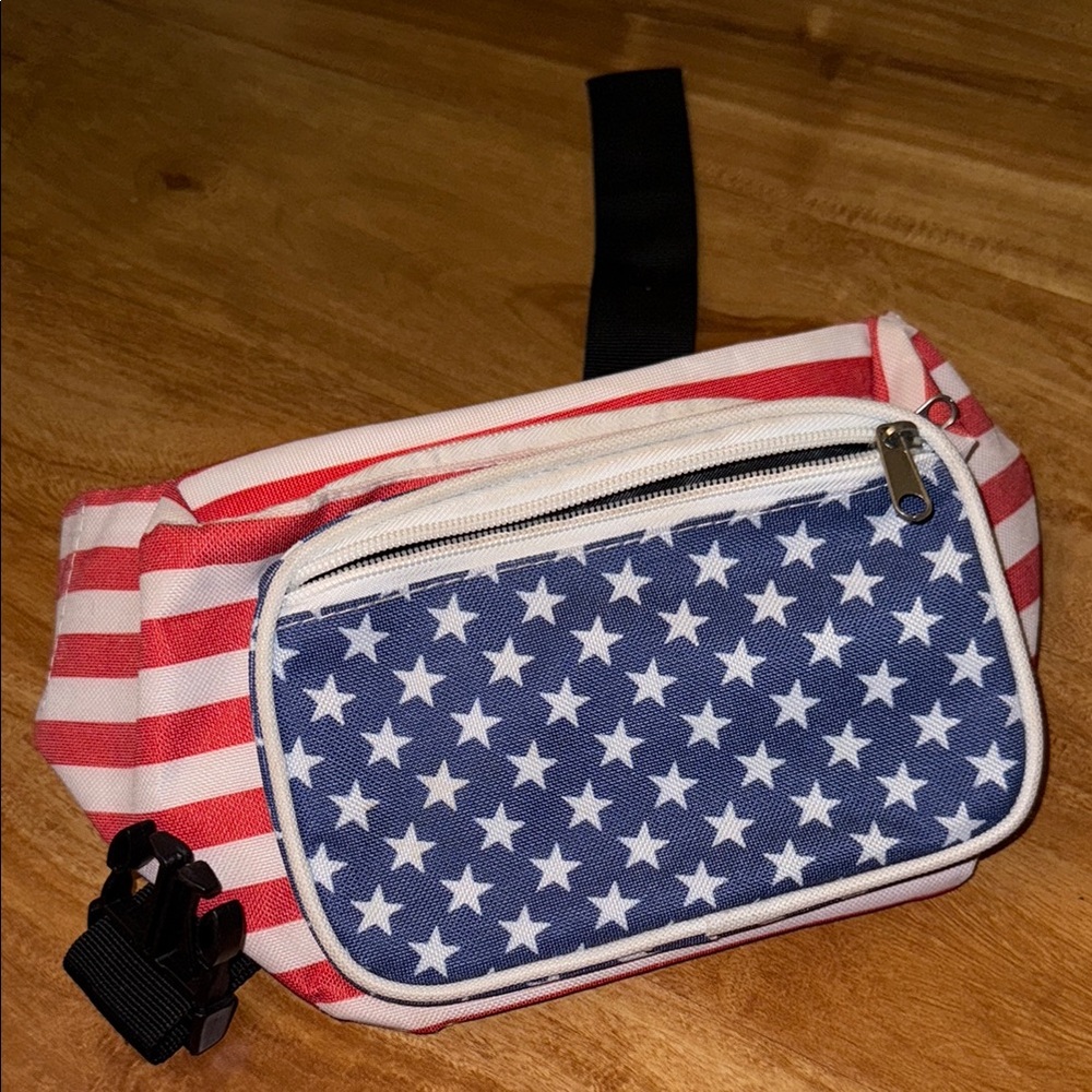 Stylish Red and Blue Star-Striped Fanny pack Bag